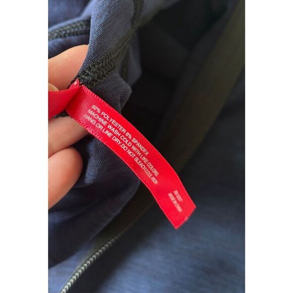 Ruby Ribbon Full Zip Hang Out Hoodie Size L Large Navy Blue - Picture 8 of 12